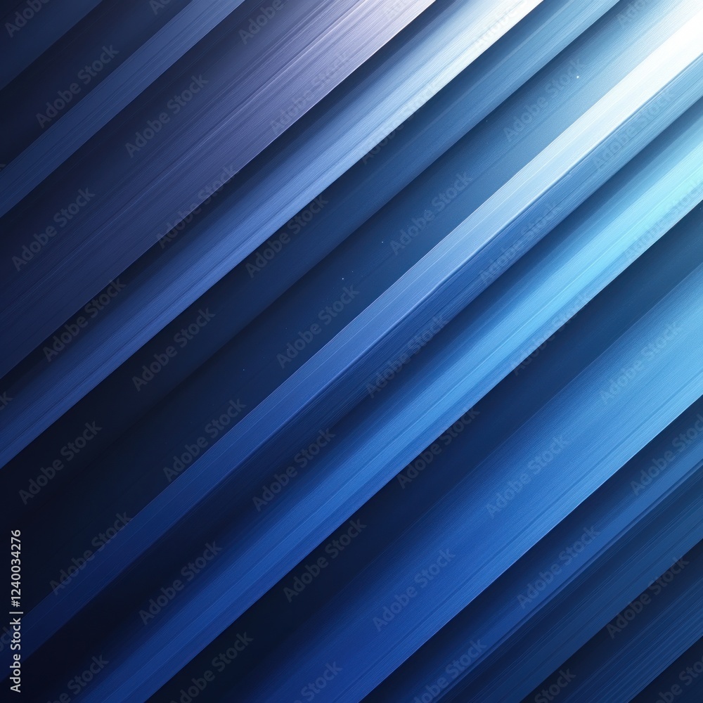 Obraz premium Abstract Artwork Diagonal Blue Lines Deep Navy Background Minimalist Composition