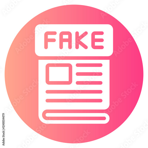 fake news gradient icon