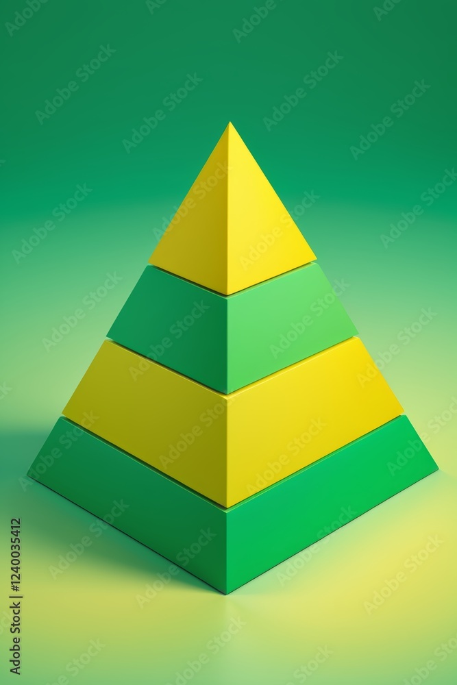 a close up of a pyramid with a green background