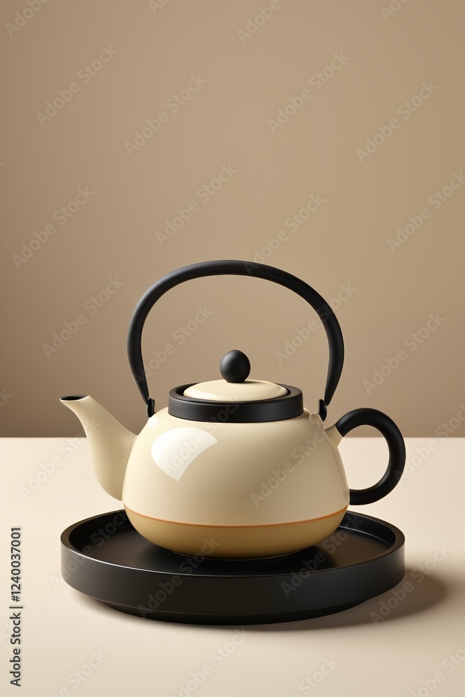there is a tea pot on a tray on a table there is a tea pot on a tray on a table