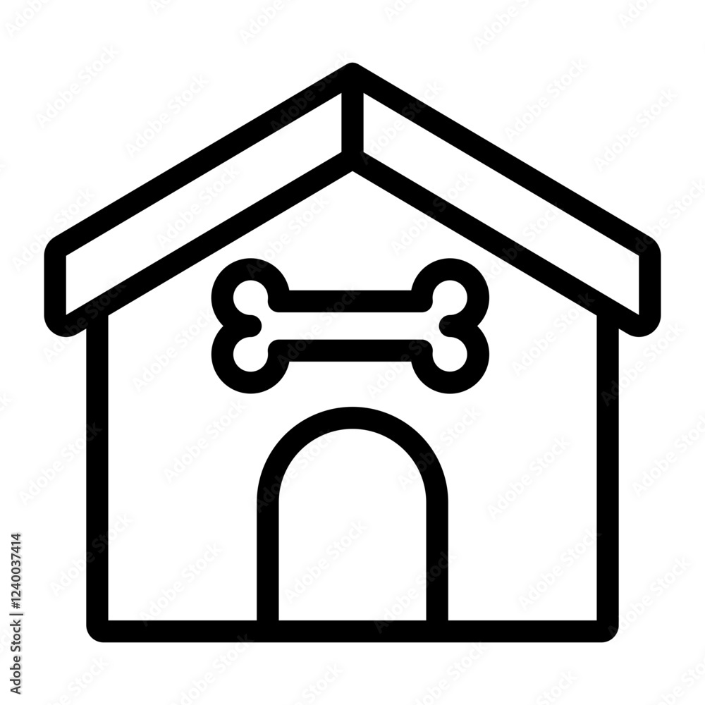 kennel Line Icon kennel Line Icon