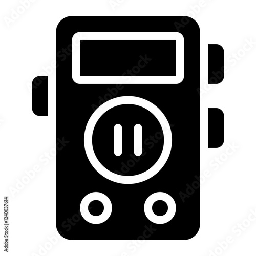 voice recorder glyph icon