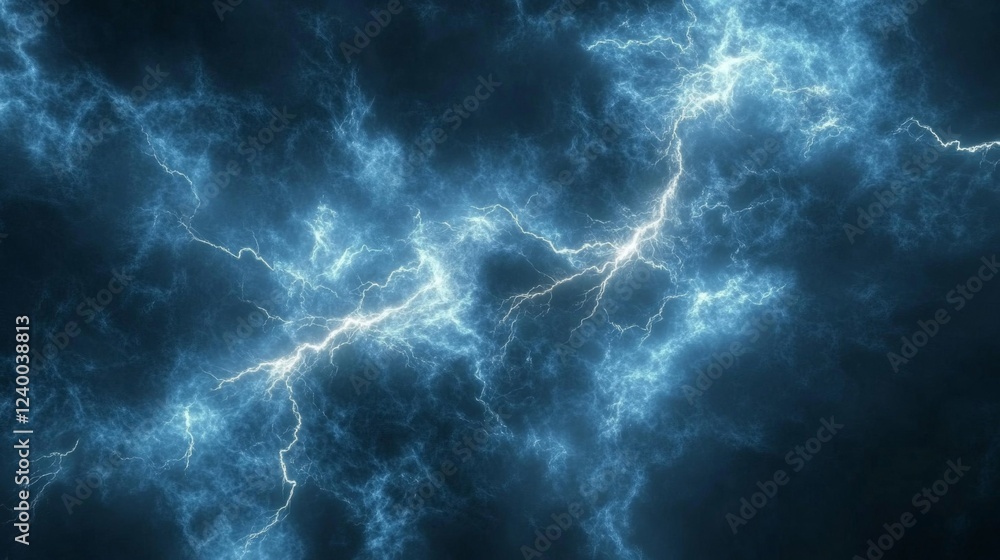 Abstract Blue Lightning Storm Background Abstract Blue Lightning Storm Background