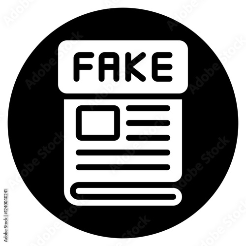 fake news glyph icon