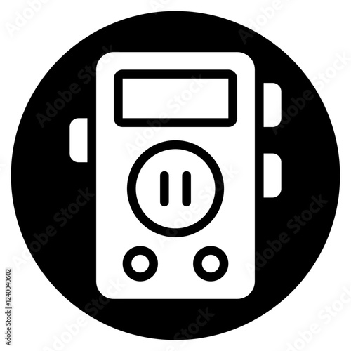 voice recorder glyph icon