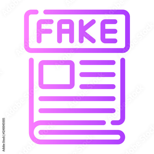 fake news gradient icon
