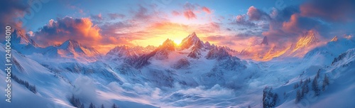 Majestic Mountain Peaks at Sunset in Tatra Mountains, Poland
