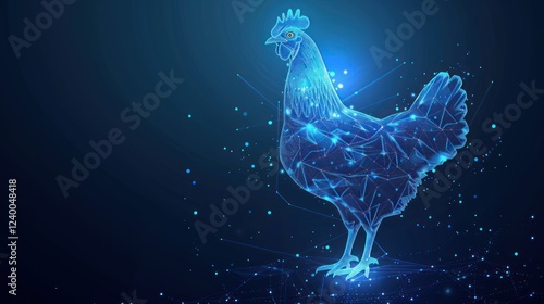 Digital Rooster Illustration