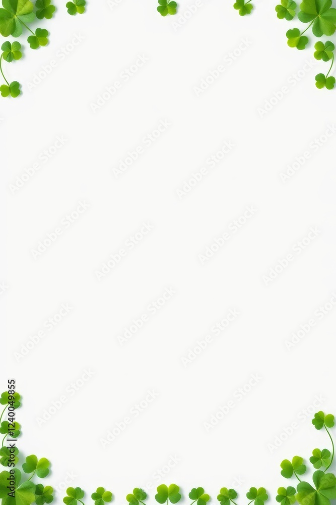 a close up of a green shamrock leaf border on a white background a close up of a green shamrock leaf border on a white background