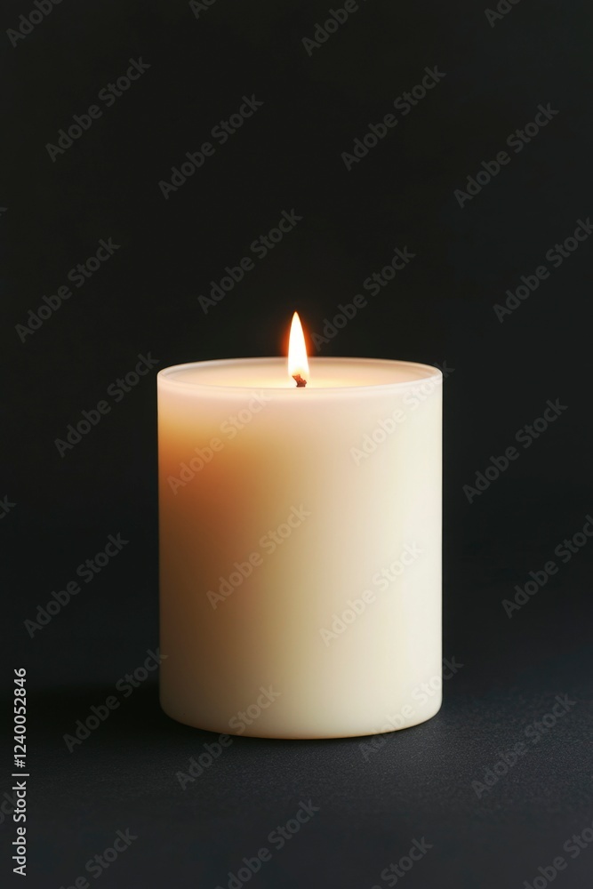 A single lit candle on a dark background A single lit candle on a dark background