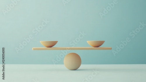 Minimalist Balance Scale for Business Decisions, a simple yet profound representation of weighing options in a professional environment