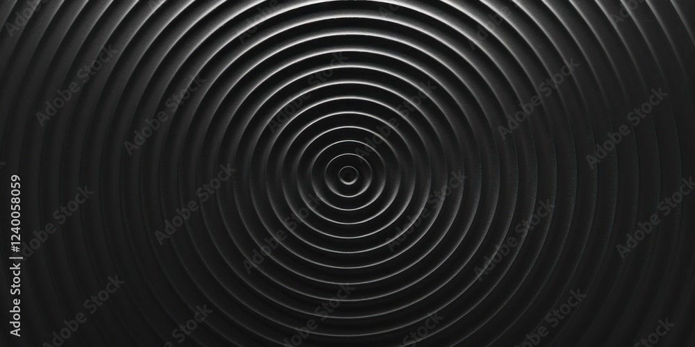 A solid black canvas featuring minimalistic, radiating concentric rings, Centered and harmonious design A solid black canvas featuring minimalistic, radiating concentric rings, Centered and harmonious design