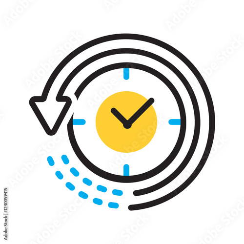 Vector multi color icon for History