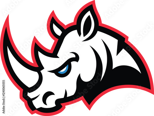 Rhino Mascot Logo – Wild Rhino Head Badge for Sports & eSports Teams