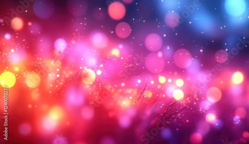 Abstract Bokeh Background with Warm Pastel Colors for Spring and Christmas Celebration