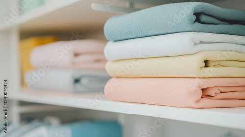 Neatly Stacked Pastel Towel...