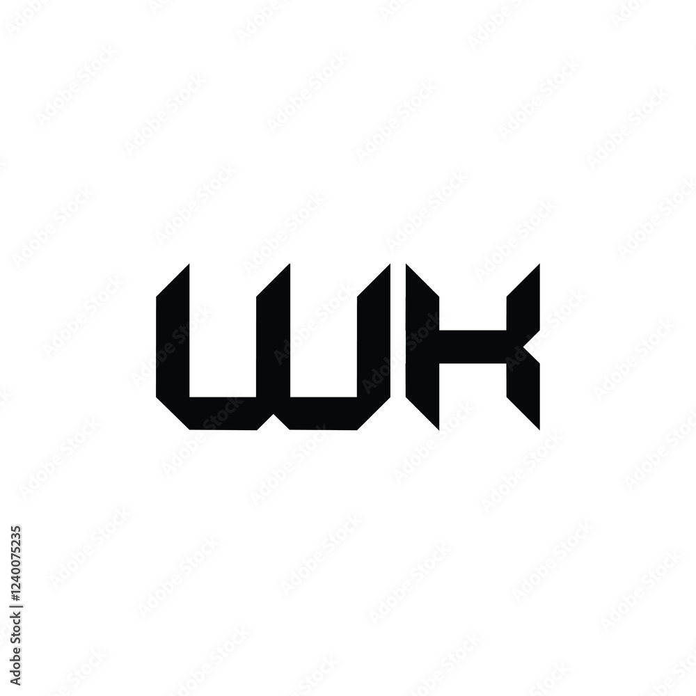WK monogram logo design letter text name symbol monochrome logotype alphabet character simple logo WK monogram logo design letter text name symbol monochrome logotype alphabet character simple logo