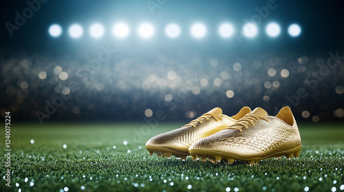 Golden Cleats Under Stadium...