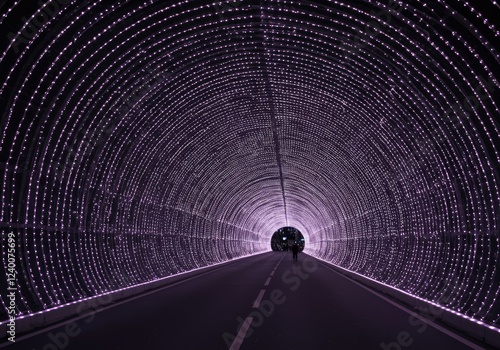 shanghai light display tunnel photo