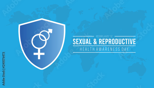 February is Sexual and Reproductive health awareness day. Vector template Design for banner, greeting card, poster, prints, social media post ,flyer , T shirt with background.