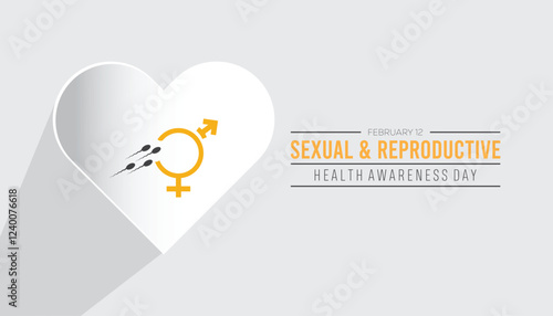 February is Sexual and Reproductive health awareness day. Vector template Design for banner, greeting card, poster, prints, social media post ,flyer , T shirt with background.