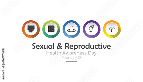 February is Sexual and Reproductive health awareness day. Vector template Design for banner, greeting card, poster, prints, social media post ,flyer , T shirt with background.