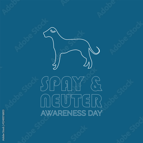 February is Spay and Neuter awareness day. Vector template Design for banner, greeting card, poster, prints, social media post ,flyer , T shirt with background.