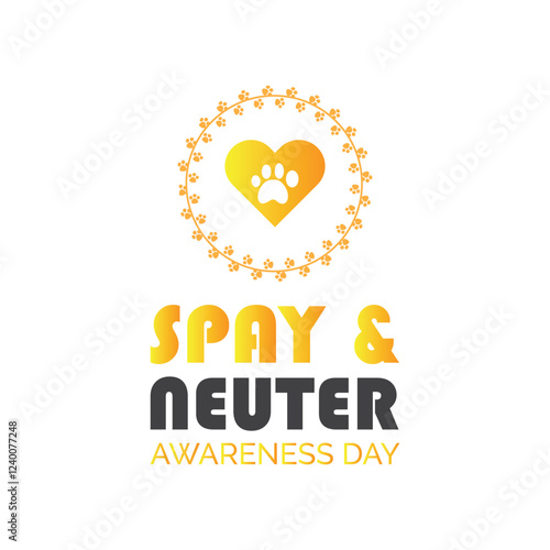 February is Spay and Neuter awareness day. Vector template Design for banner, greeting card, poster, prints, social media post ,flyer , T shirt with background.
