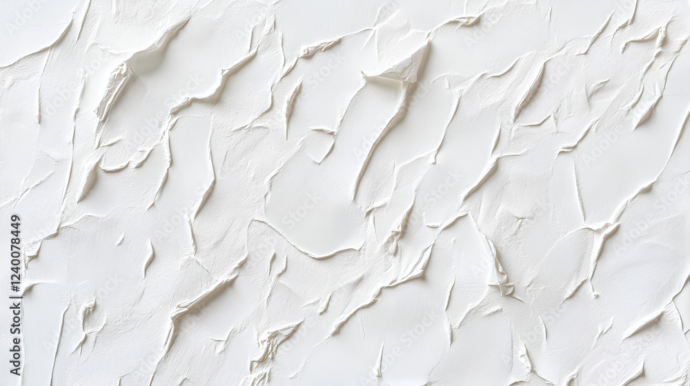 Obraz premium white crumpled and creased glued wrinkled paper poster texture background