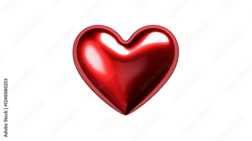 Romantic Red Heart Valentines Day Love Passion Symbol Design