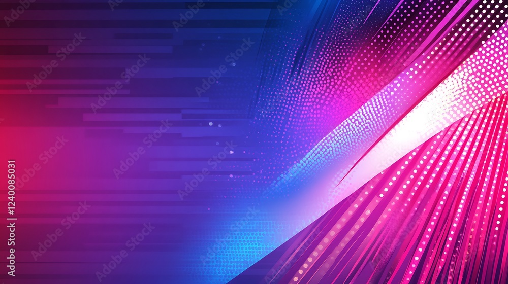 Abstract glowing lines, tech background