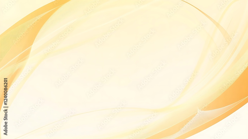 Fototapeta premium Abstract gold swirls, white background