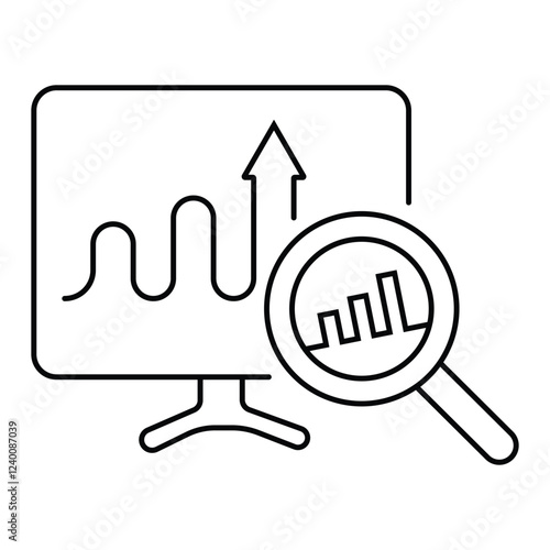 SEO monitoring icon vector.