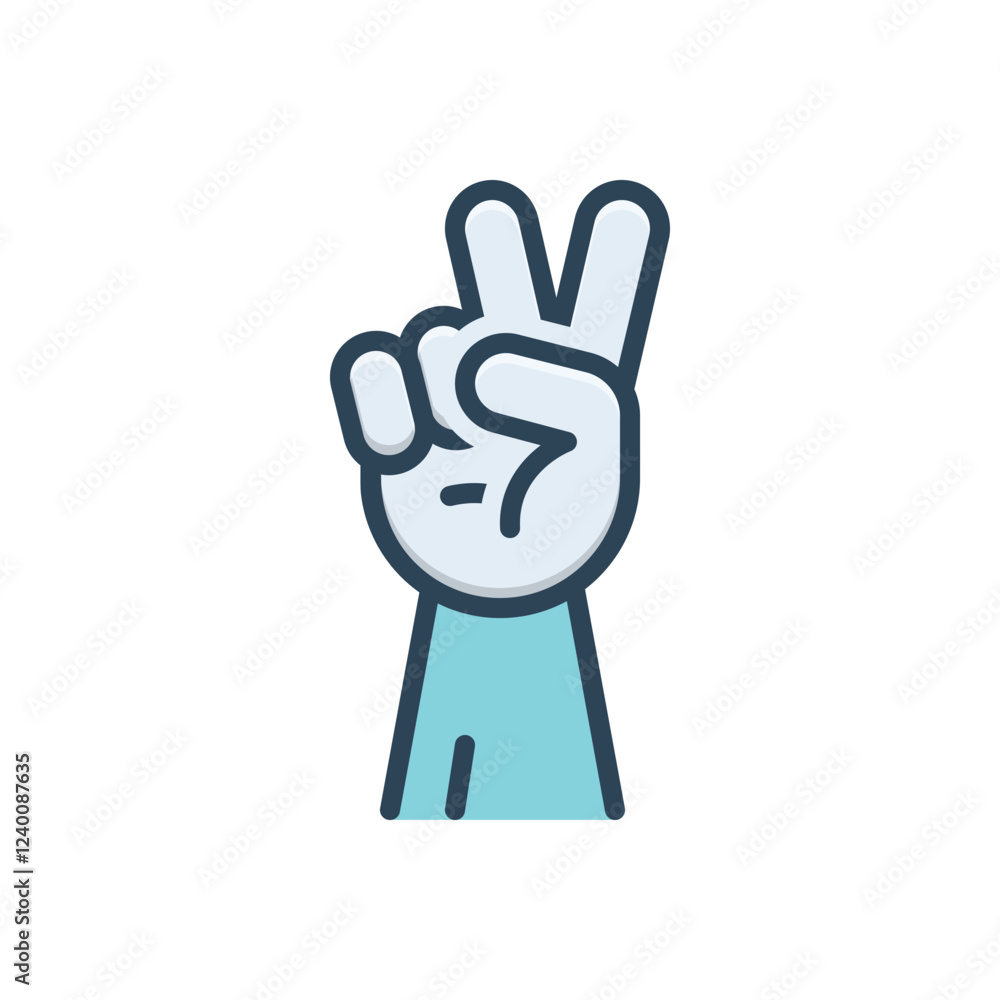 Fototapeta premium Color illustration icon for peace