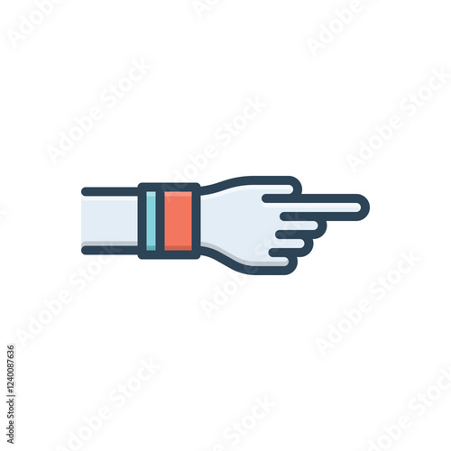 Color illustration icon for point