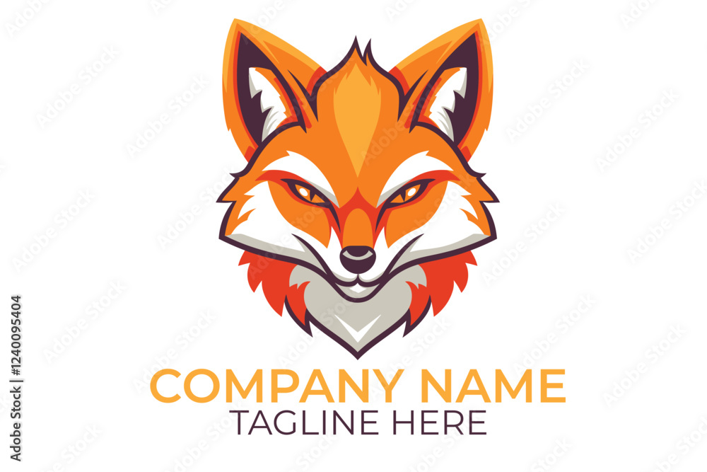 Obraz premium red fox vector illustration