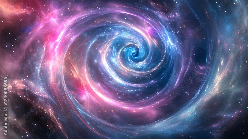 A Cosmic Vortex with Spiraling Nebulae and Stars A Cosmic Vortex with Spiraling Nebulae and Stars
