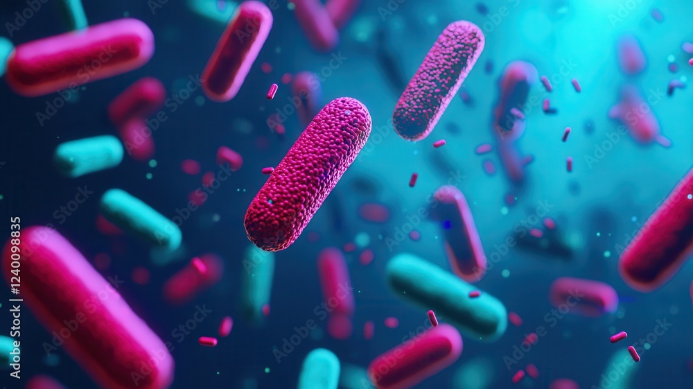 Dynamic bacteria activity under microscope laboratory setting scientific visualization close-up microbiology insights Dynamic bacteria activity under microscope laboratory setting scientific visualization close-up microbiology insights
