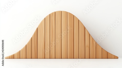 Wooden Normal Distribution Curve Representation photo