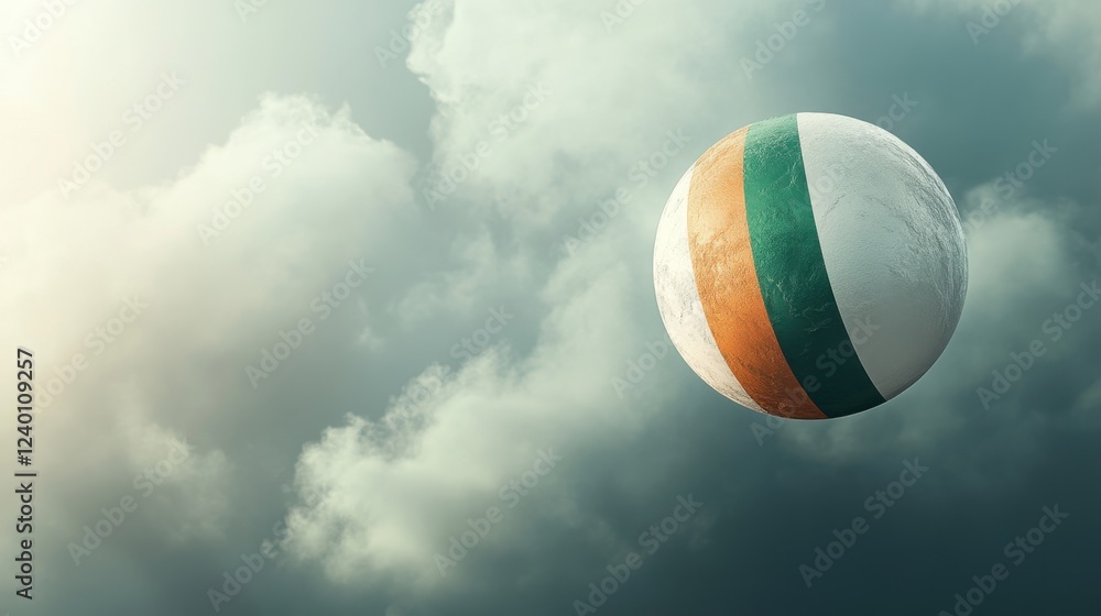 A Mysterious Sphere Floating Amidst Storm Clouds: An Abstract Celestial Artwork A Mysterious Sphere Floating Amidst Storm Clouds: An Abstract Celestial Artwork
