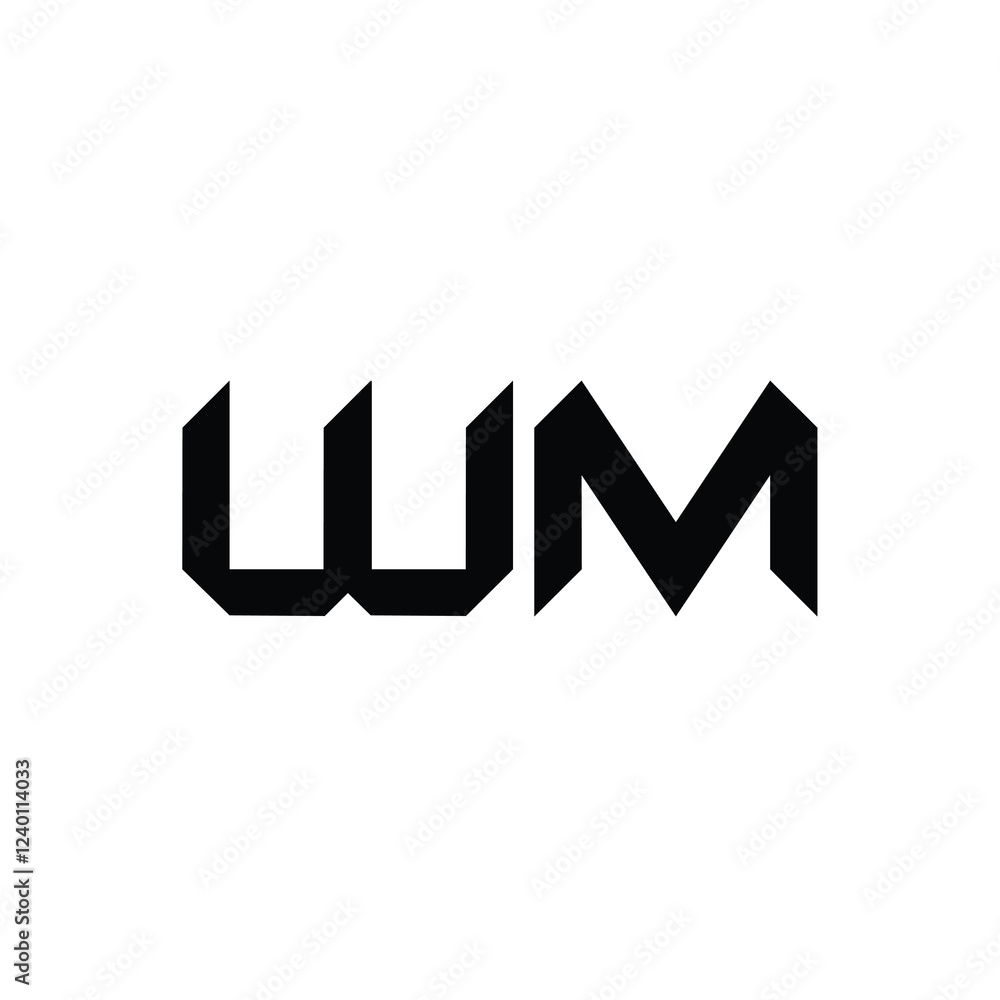 WM monogram logo design letter text name symbol monochrome logotype alphabet character simple logo WM monogram logo design letter text name symbol monochrome logotype alphabet character simple logo
