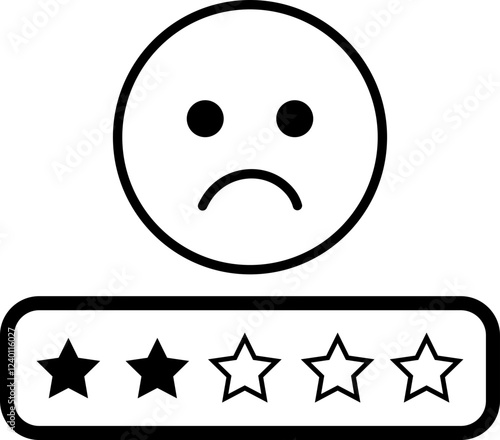 Rating Satisfaction icon. vector of Emotion Smiles Excellent, Good, Normal, Not Good, Bed, Credit Rating and Service, Survey approval user rating star elements. isolated on transparent background
