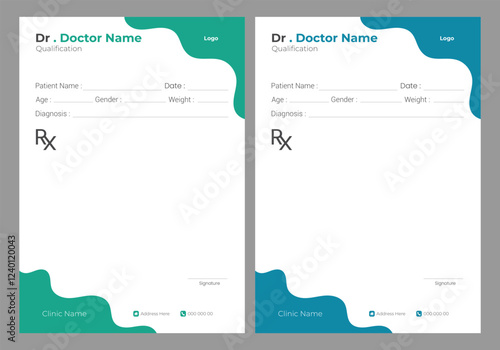  Professional rx doctor prescription notepad

