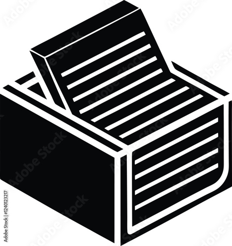 Digital Document Storage - Modern File Box Icon