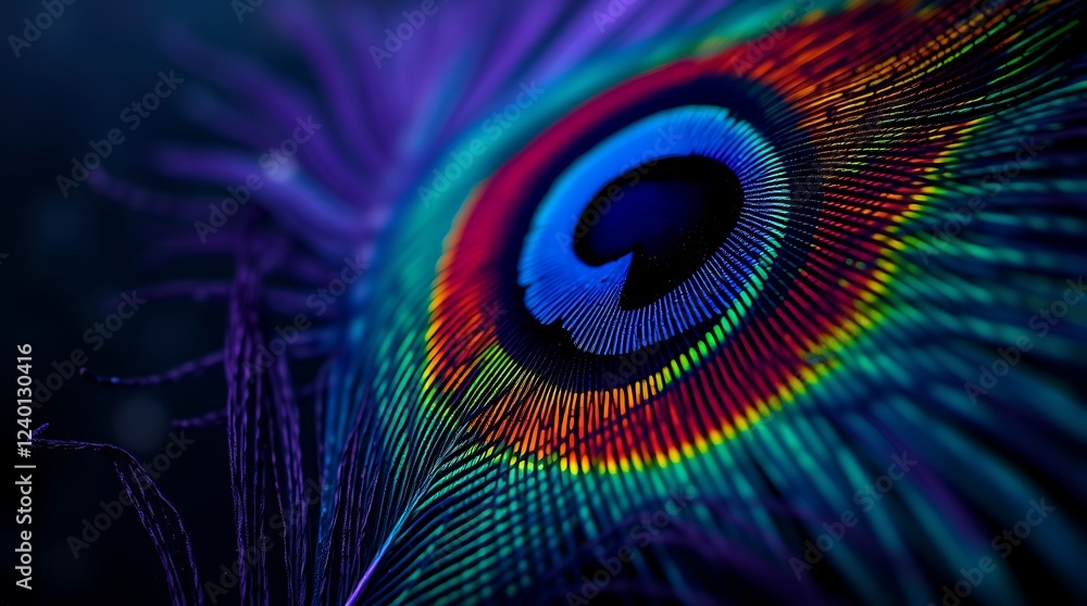 Obraz premium peacock feather detail