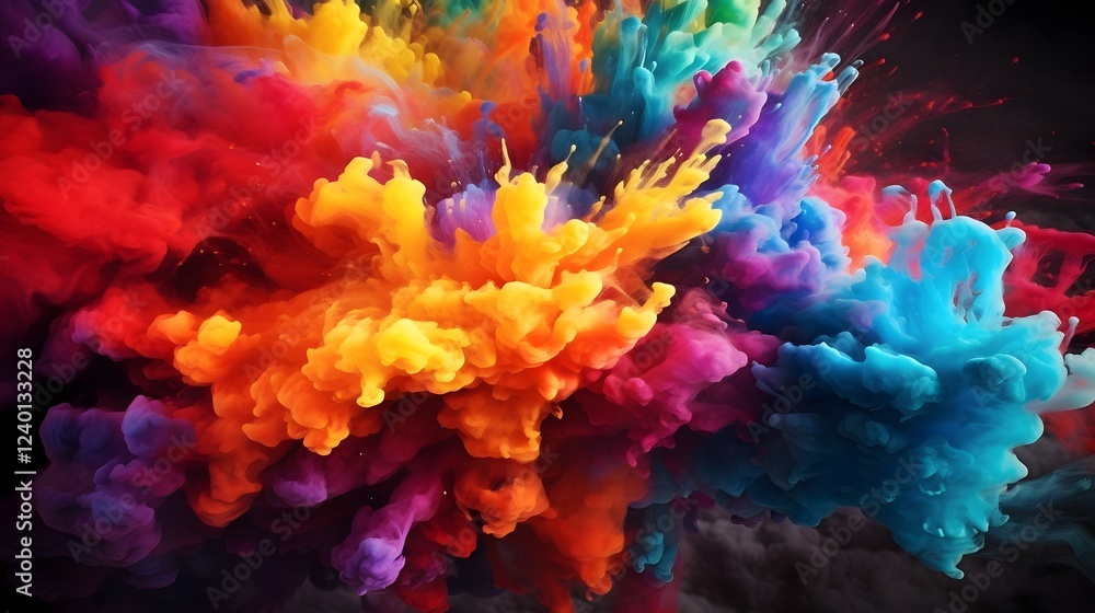 Captivating explosion of vibrant digital paint in a display that unleashes boundless creativity and imagination Captivating explosion of vibrant digital paint in a display that unleashes boundless creativity and imagination