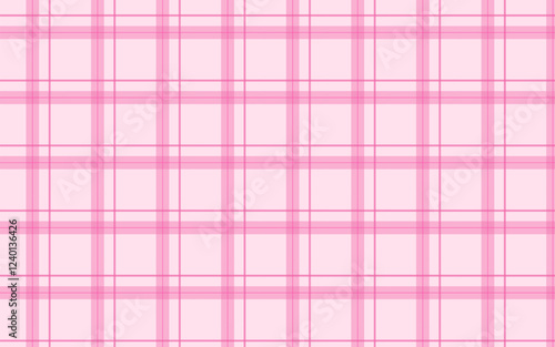 Seamless vector pink plaid pattern. Perfect for creating cute and girly designs with a retro vibe. Ideal for vintage spring and summer projects