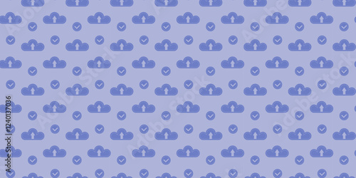 Patterns of locks and checks on a soft blue background create a calming visual effect