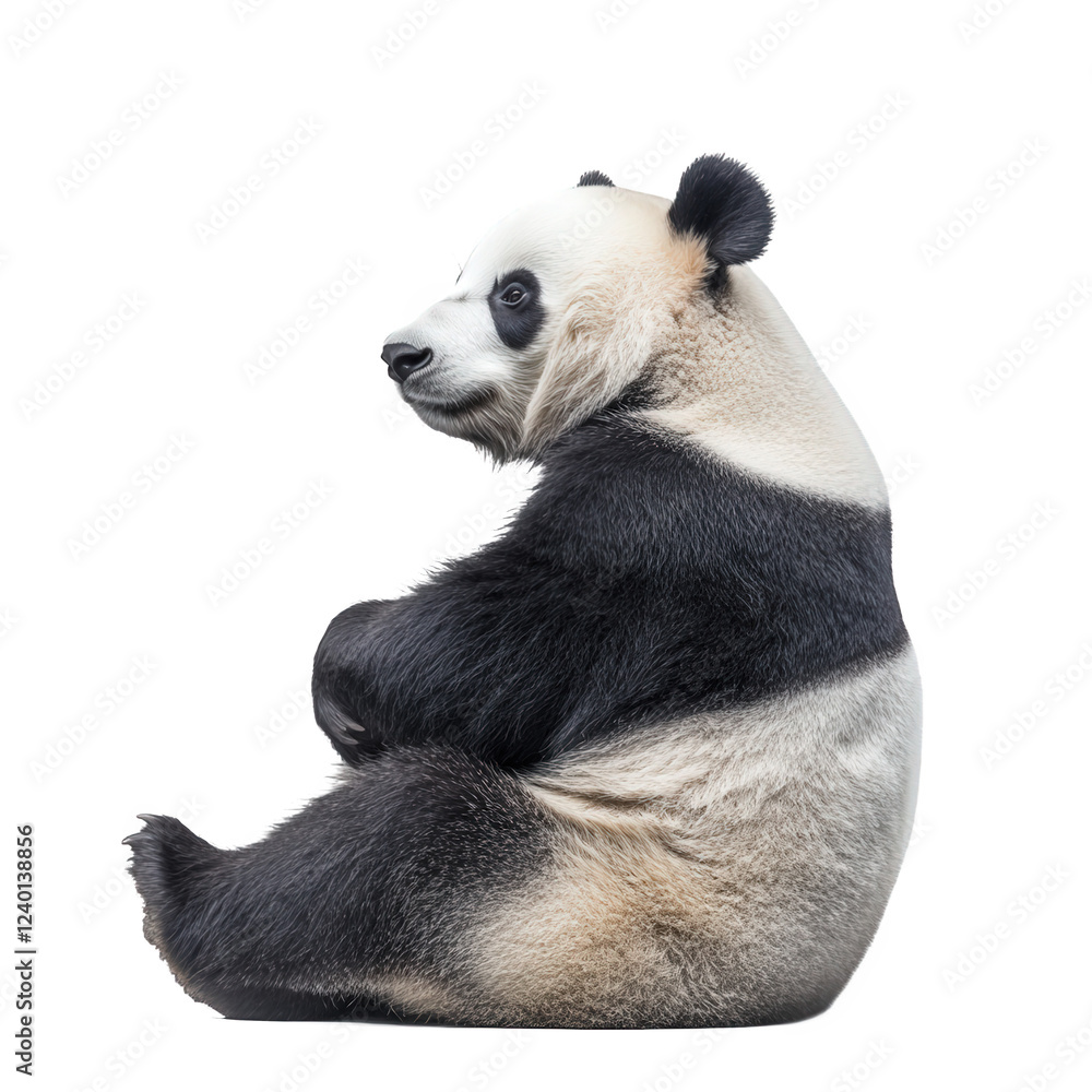 Obraz premium A cute panda, an endangered animal