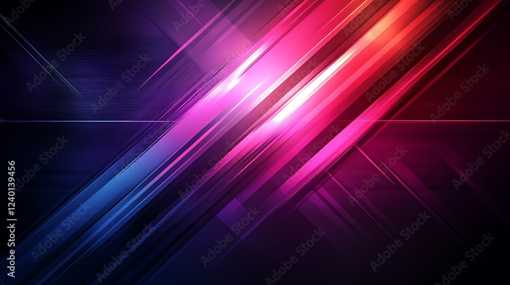 Fototapeta premium Abstract vibrant lines, tech background